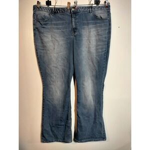 Lane Bryant boot cut light blue jeans woman plus size 24